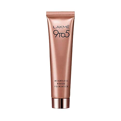 Lakme 9 to 5 Weightless Mousse Foundation, Rose Ivory, 25g