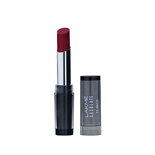 Lakme Absolute 3D Lipstick, Wine Whisper, 36 g