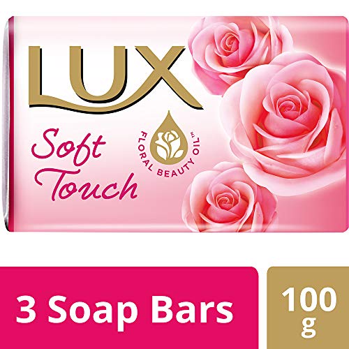 Lux Lux Soft Touch French Rose & Almond oil Soap Bar, 100g Pack of 3, Save Rupees 5