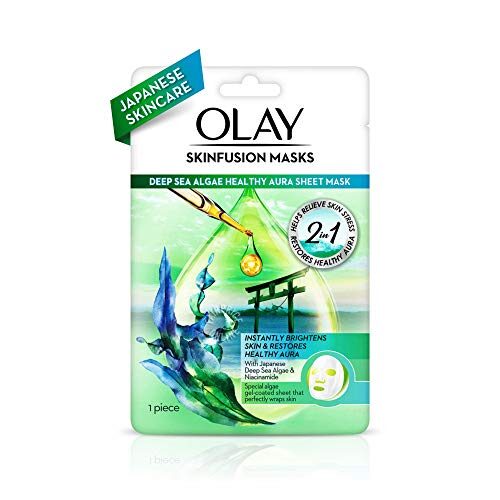 Olay Sheet Mask Deep Sea Algae Healthy Aura Japanese Skinfusion, 25 g