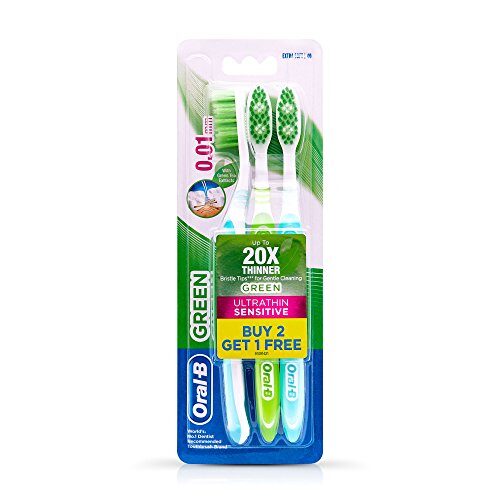 OralB Ultrathin Sensitive Toothbrush 1 Piece Green, Buy 2 Get 1 Free