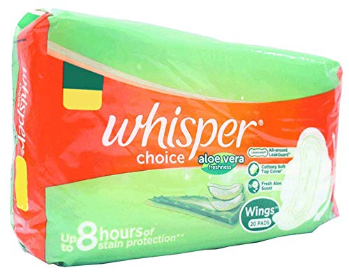 Whisper Choice Aloe Vera Freshness Wings - 20 Pads