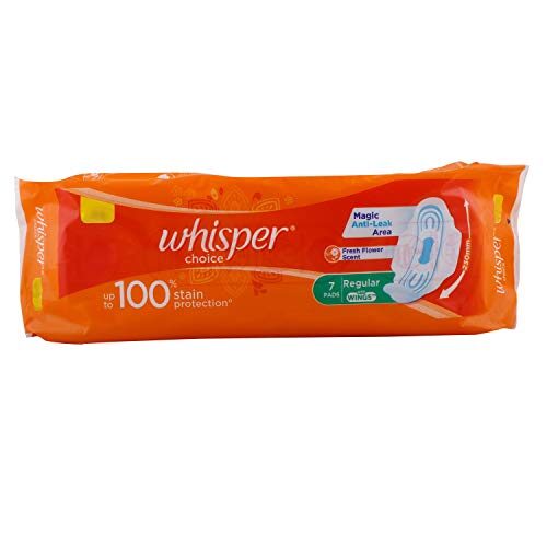 Whisper Choice Sanitary Napkins Ultra with Wings 7 Pads Regular