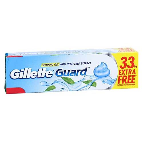 Gillette Guard Shaving Gel, 60g ( +33% Extra)-0