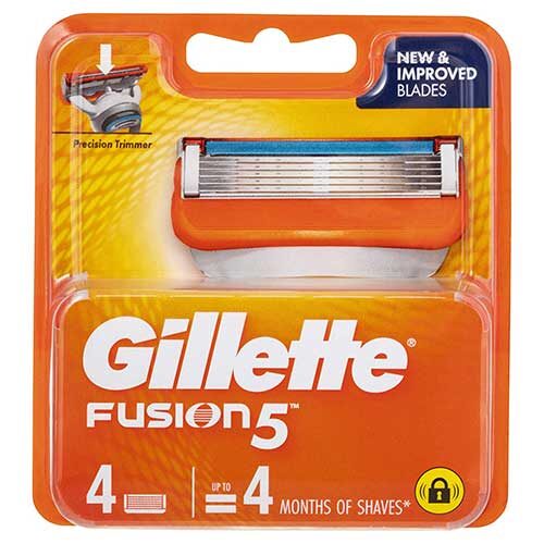 Gillette Fusion Manual Shaving Razor Blades - 4s Pack (Cartridge)-0