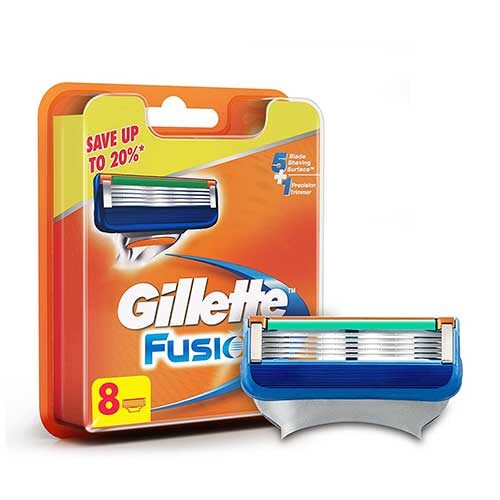 Gillette Fusion Manual Shaving Razor Blades - 8s Pack (Cartridge)-0