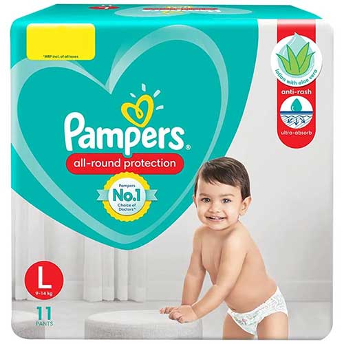 Pampers Diaper Pants, Large, 11 pcs-0