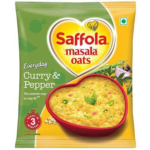 Saffola Masala Oats Curry & Pepper, 38g-0