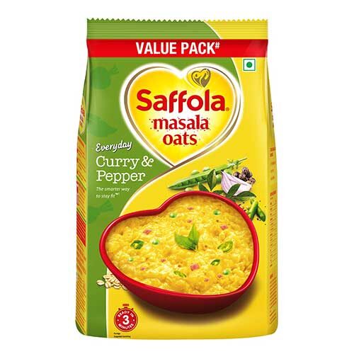 Saffola Masala Oats, Curry & Pepper, 500g-0