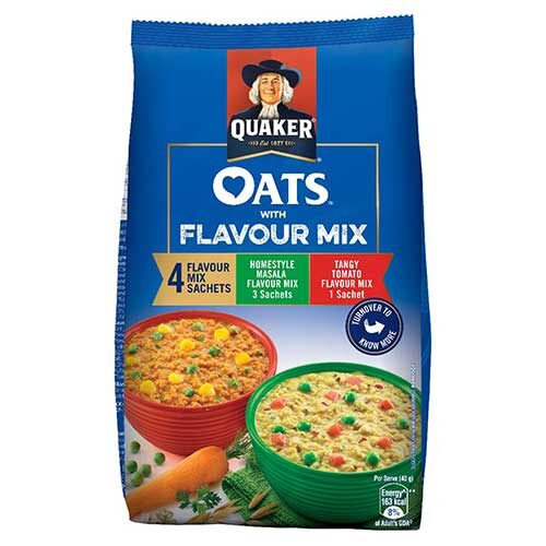 Quaker Oats with 4 Flavour Mix Sachets, 200g-0