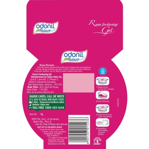 Odonil Room Freshening Gelz - Rose Dreams -75 g-10970