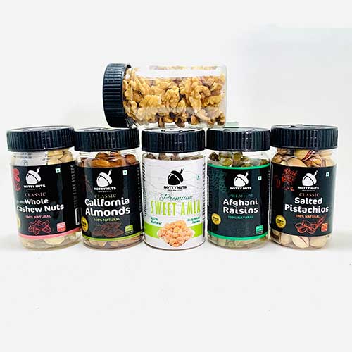 Notty Nuts Sixer Dry Fruit Gift Box, 600g-11088