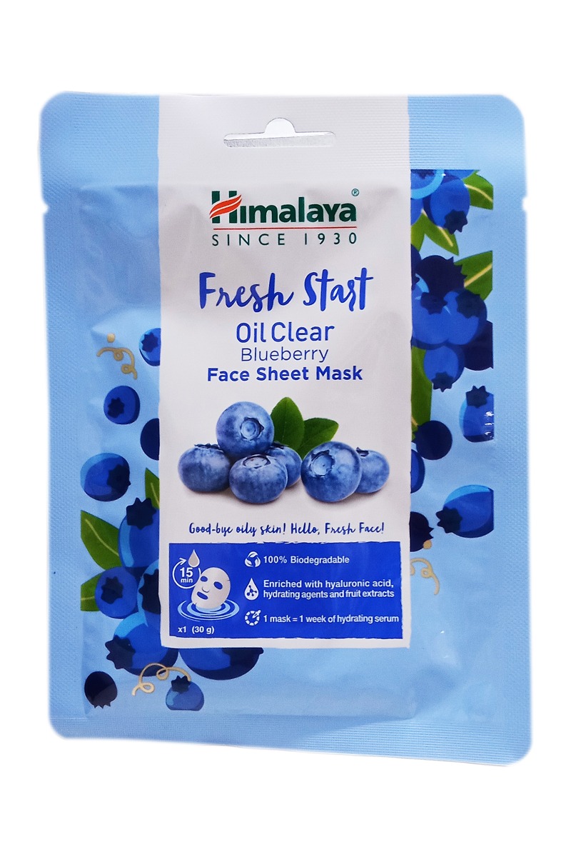Himalaya Fresh Start Oil Clear Blueberry Face Sheet Mask 30g-0