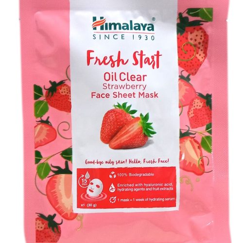 Himalaya Fresh Start Oil Clear Strawberry Face Sheet Mask 30g-0