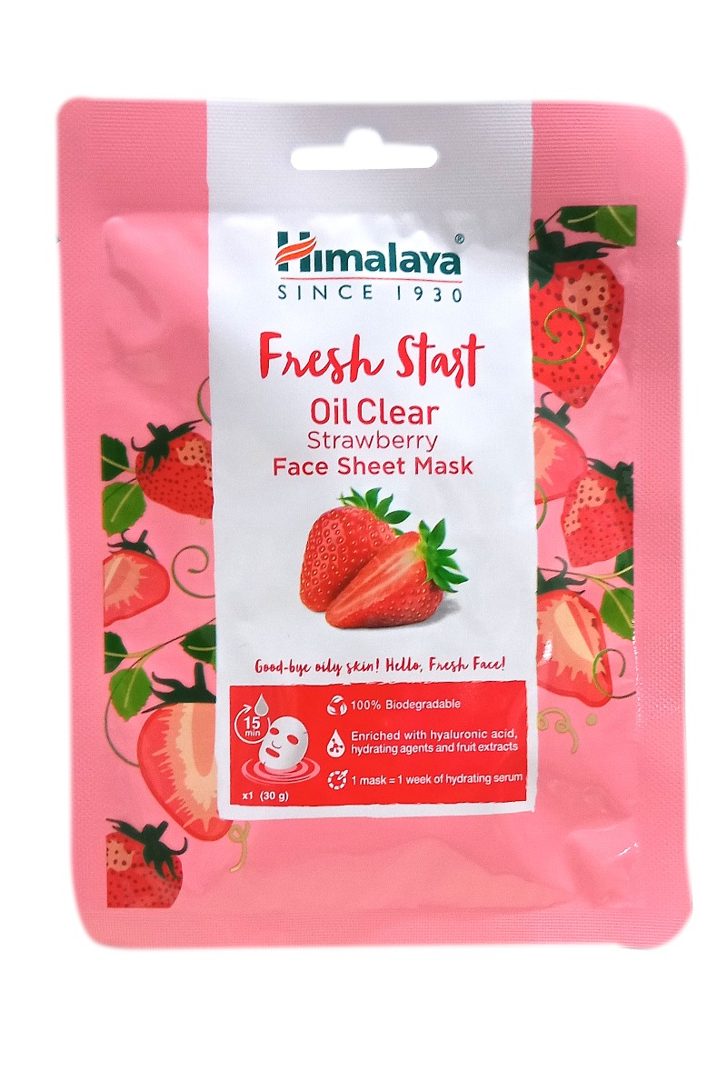 Himalaya Fresh Start Oil Clear Strawberry Face Sheet Mask 30g-0
