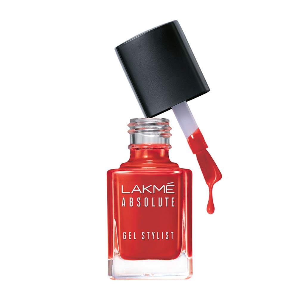 Lakmé Absolute Gel Stylist Nail Color, Tomato Tango, 12ml-11314
