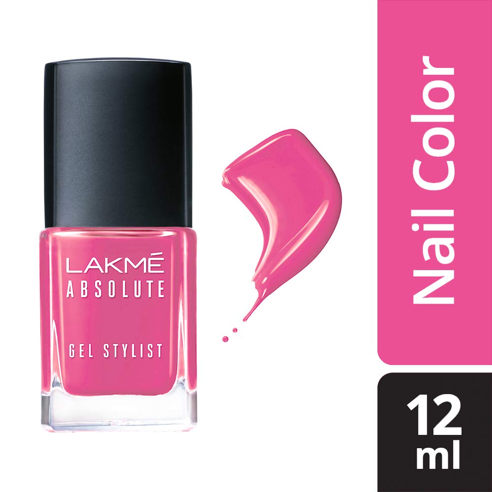 LAKMÉ Absolute Gel Stylist Nail Color, Pink Date, 12ml-11501