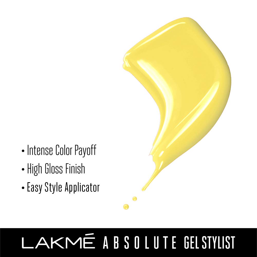 LAKMÉ Absolute Gel Stylist Nail Color, Lemon Zest, 12ml-11305