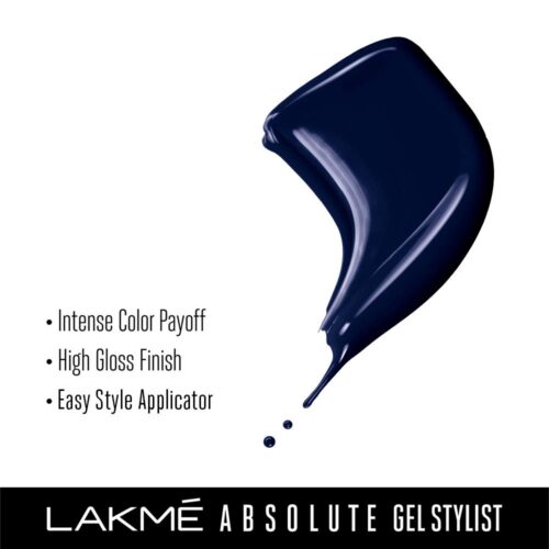 LakmÃ© Absolute Gel Stylist Nail Color, Deep Sapphire, 12ml-11297