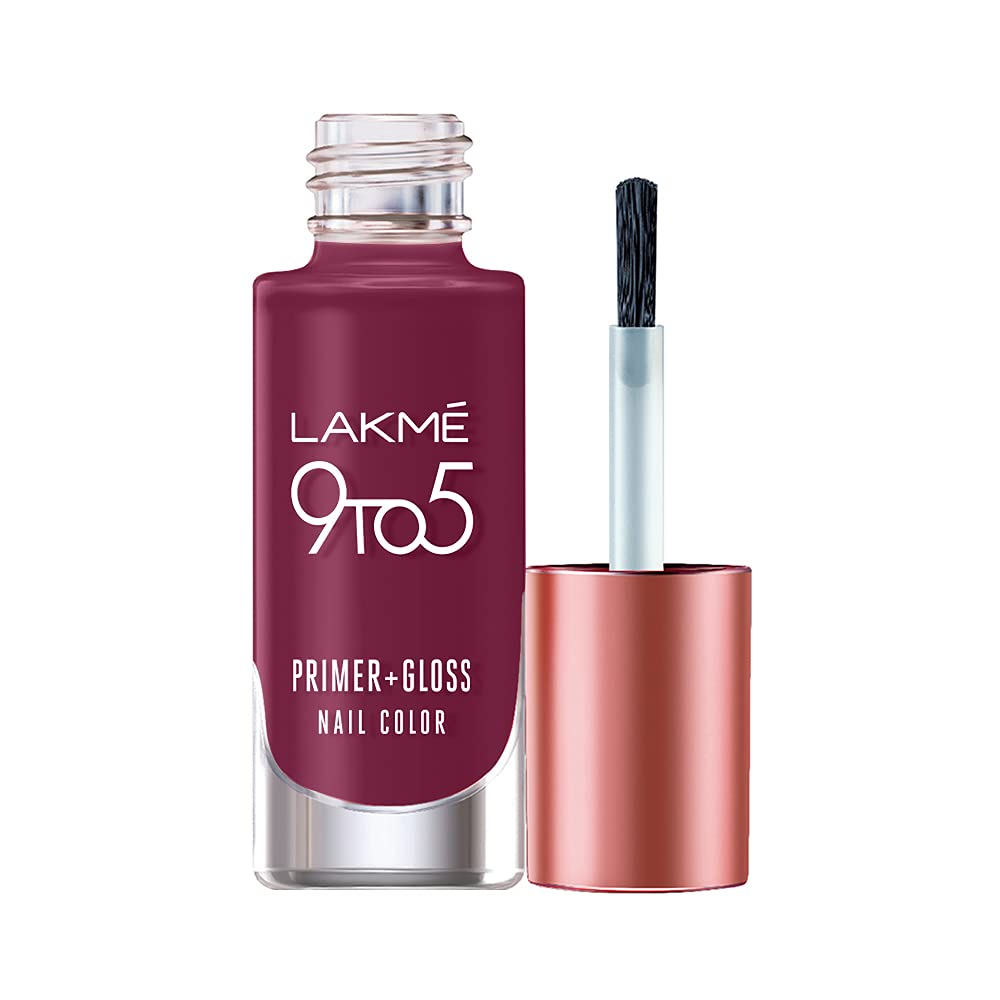 LAKMÉ 9to5 Primer + Gloss Nail Colour, Desert Rose, 6 ml-0