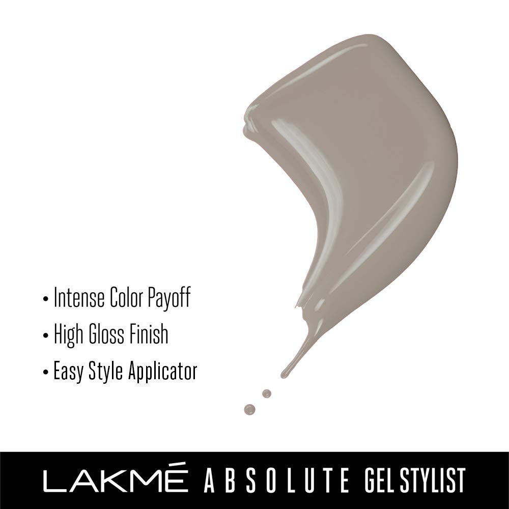 Lakme Absolute Gel Stylist Nail Color, Silhouette, 12ml-11284