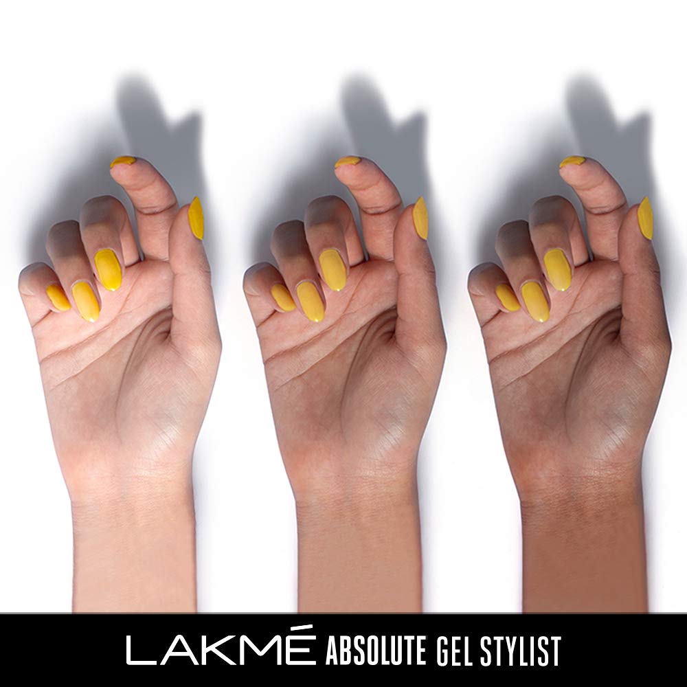 LAKMÉ Absolute Gel Stylist Nail Color, Lemon Zest, 12ml-11306