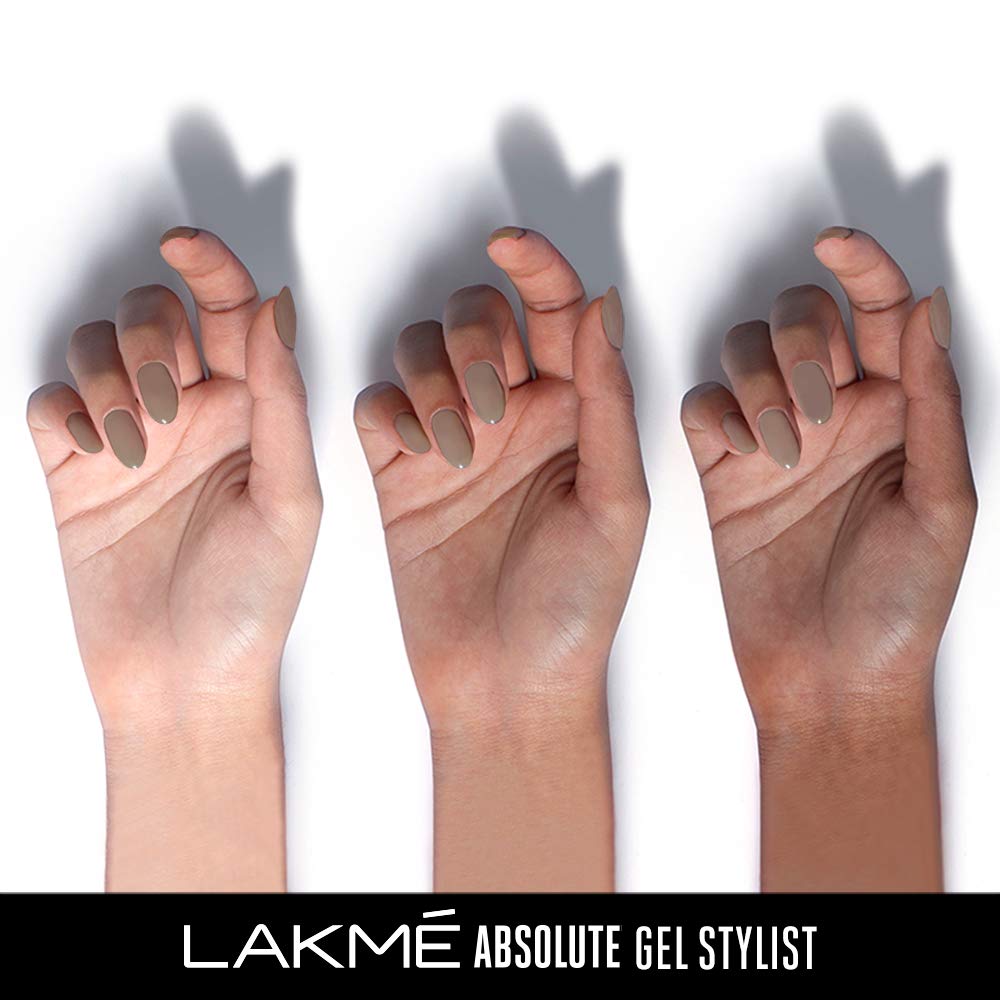 Lakme Absolute Gel Stylist Nail Color, Silhouette, 12ml-11285