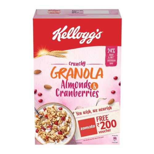 Kelloggs Crunchy Granola Almonds and Cranberries, 460 g-0