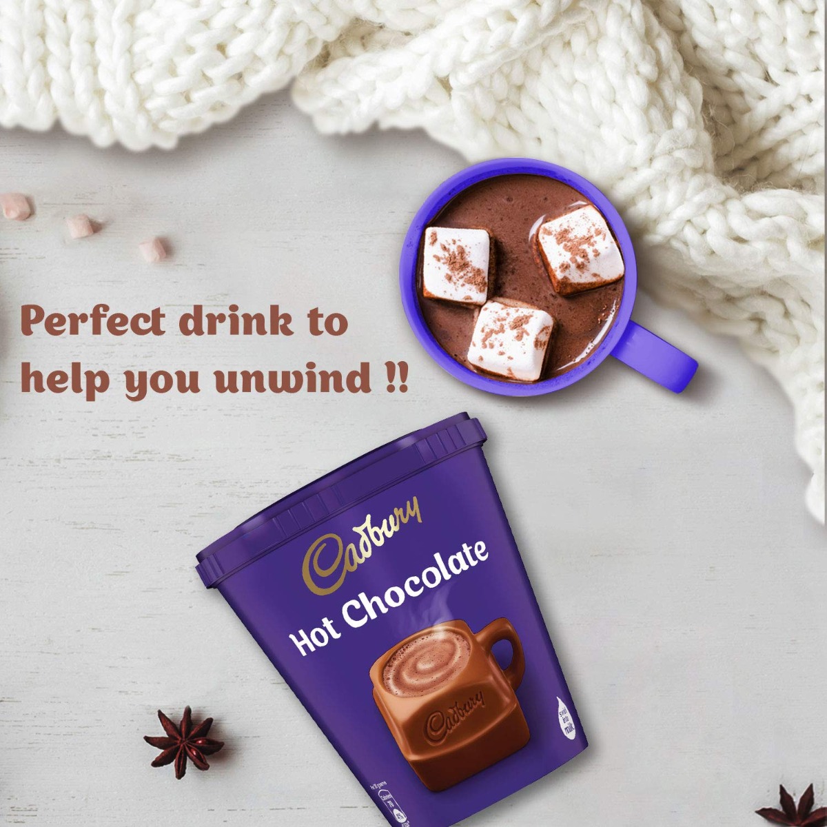Cadbury Hot Chocolate Drink Powder Mix, 200 g-11436
