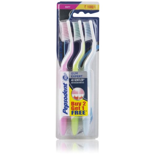 Pepsodent Gum Expert Tooth Brush - Soft, (2+1) Pieces Pack-0