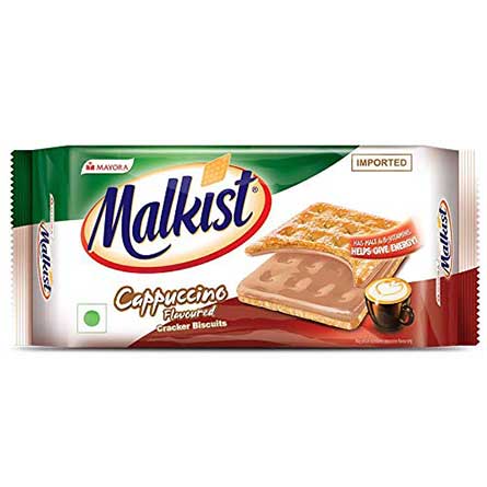 Malkist Cappuccino Flavoured Crunchy Layered Crackers - Cappuccino Coated Biscuit - 138gm-0