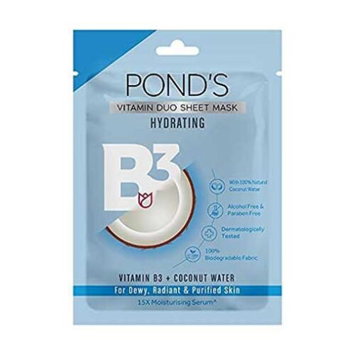Ponds Hydrating Sheet Mask, Coconut Water & Vitamin B3 25 ml-0