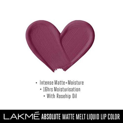 LakmÃ© Absolute Matte Melt Liquid Lip Color, Rich Magenta, 6 ml-11820