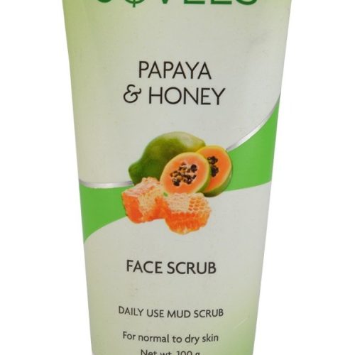 Jovees Scrub - Papaya and Honey, 100g Pack-0