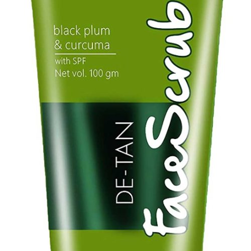 Jovees De-Tan Face Scrub Black Plum & Curcuma with SPF, 100g-0