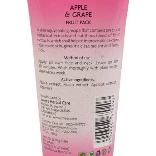 Jovees Face Pack - Apple and Grape, 120g Pack-11697