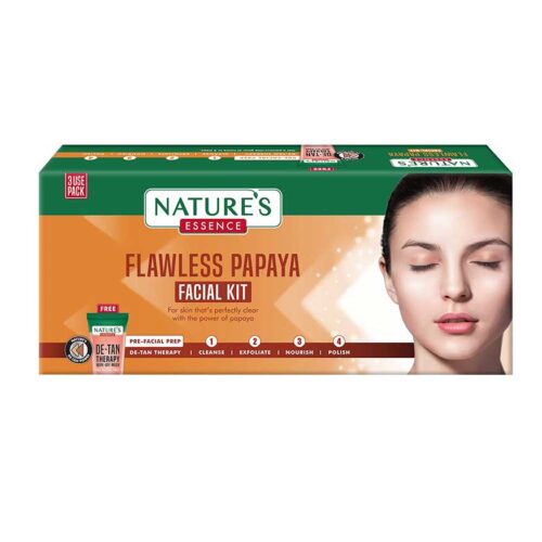 Natures Essence Flawless Papaya Facial Kit 3 Use, White, 1 count, 60 gm-0