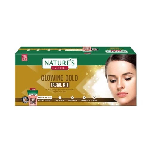 Natures Essence Glowing Gold Facial Kit 3 Use, Multiple, 5 count, 75 gm-0