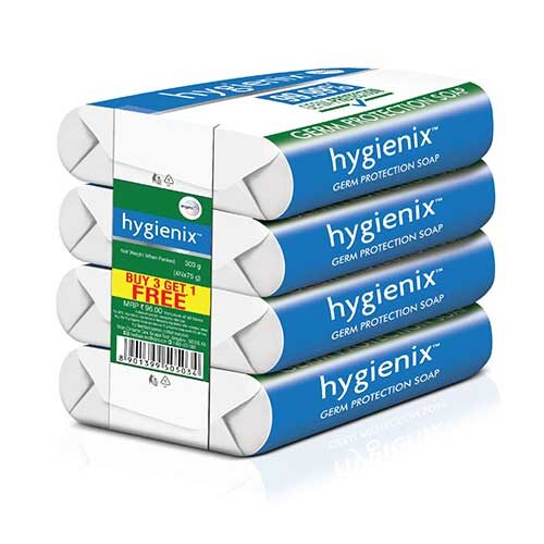 Wipro Hygienix Germ Protection Soap, 75g (Buy 3 Get 1 Free)-11931