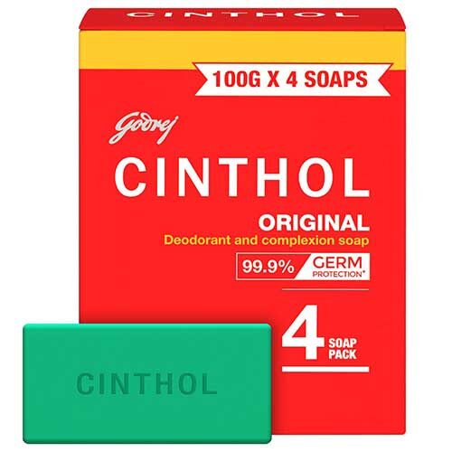 Cinthol Original Deo Soap Bar, 100g (Pack of 4)-0