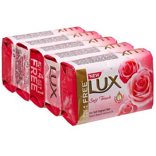 Lux Soft Rose & Vitamin E Soap Bar, 100g (Buy 4 Get 1Free)-0