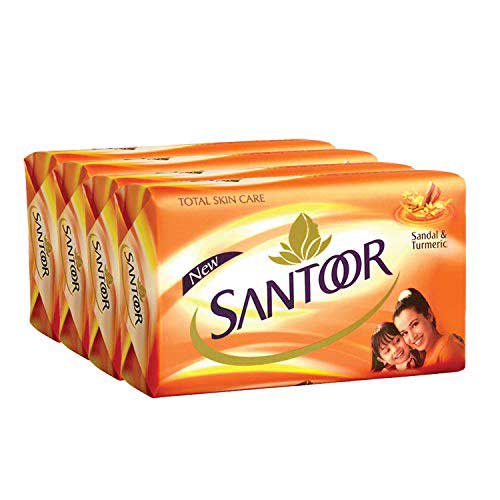 Santoor Sandal & Turmeric Soap Bar, 46g (Pack of 4)-0