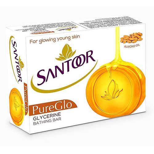 Santoor Pureglo Glycerin Soap Bar, 75g + 25g-0