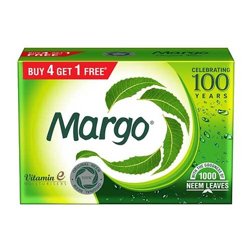 Margo Neem Soap Bar, 100g (Buy 4 Get 1Free)-0