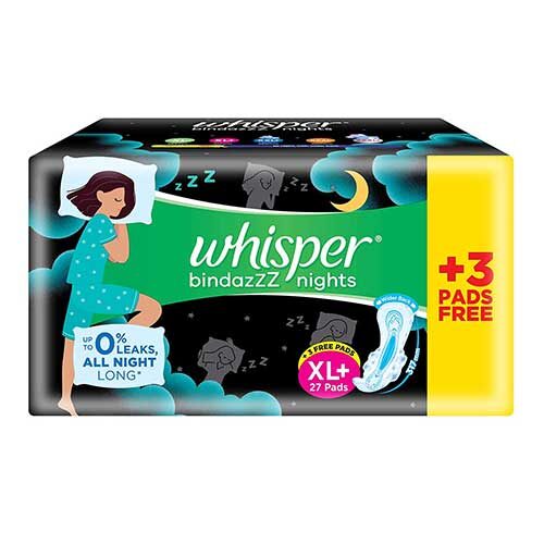 Whisper Ultra Night XL+ (27 Napkins +3 Napkin free)-0