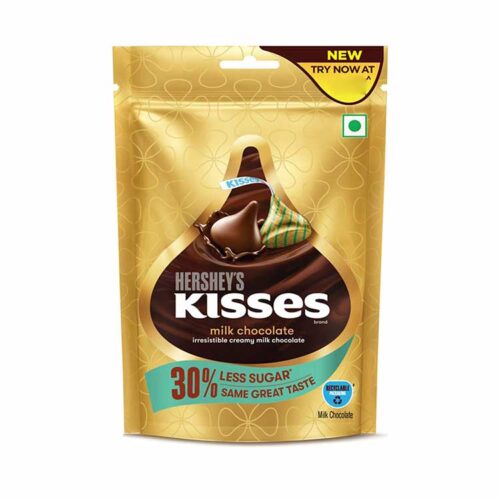 Hersheys Kisses Milk Chocolate - 30% Less Sugar, 36g-0