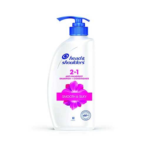 Head & Shoulders 2-in-1 Smooth and Silky Anti Dandruff Shampoo + Conditioner, 650ml Buy 1 Get 1-0