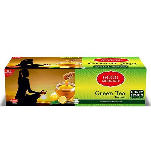 Wagh Bakri Green Tea Green Honey Lemon 100 Tea Bags-0
