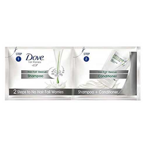 Dove Hair Fall Rescue Shampoo + Conditioner 12ml pack of 16-0