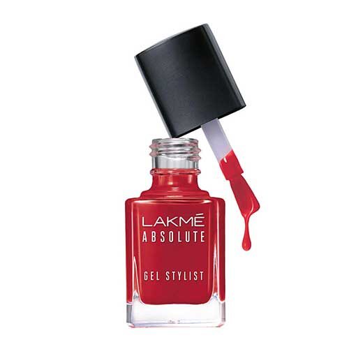 Lakme Absolute Gel Stylist Nail Color, Scarlet Red, 12 ml-0